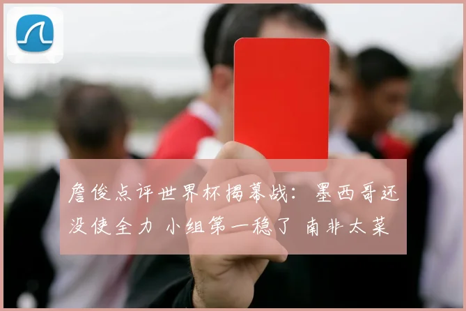 詹俊点评世界杯揭幕战：墨西哥还没使全力 小组第一稳了 南非太菜